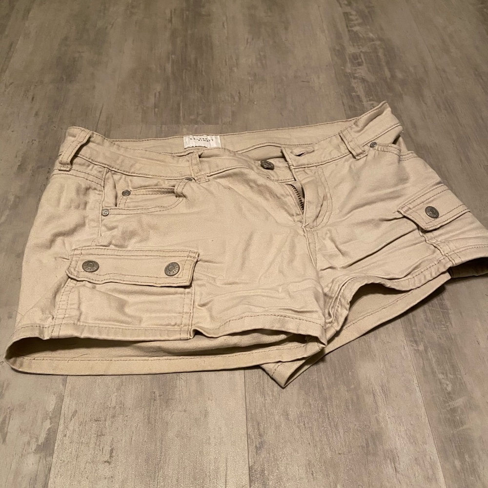 Khaki booty shorts